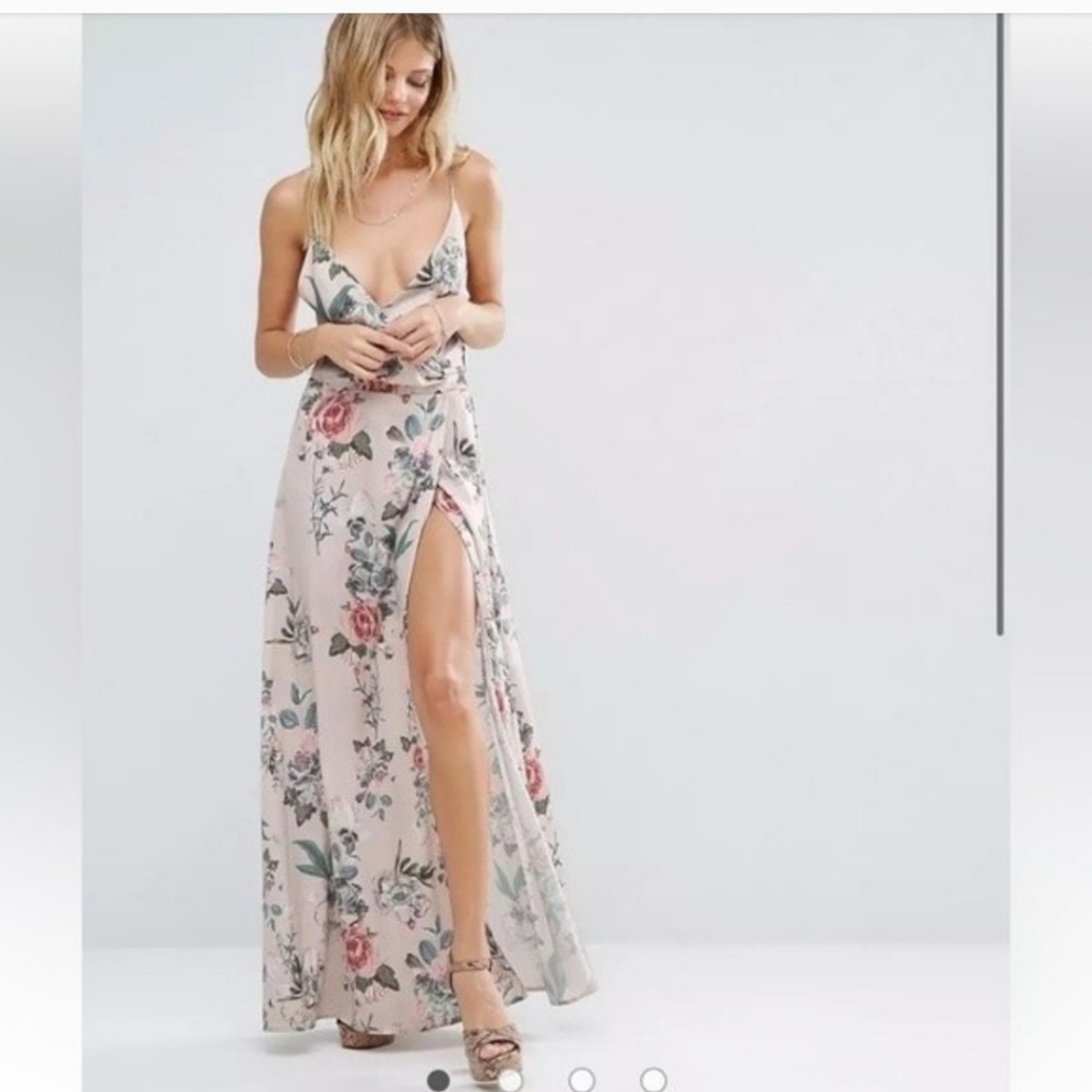 Majorelle Cubano Floral Maxi Wrap Dress size Medium